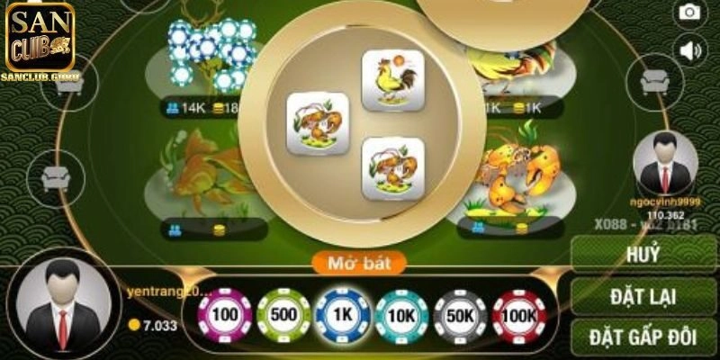 Chiến thuật gấp thếp được nhiều người lựa chọn kho tham gia bầu cua Sanclub