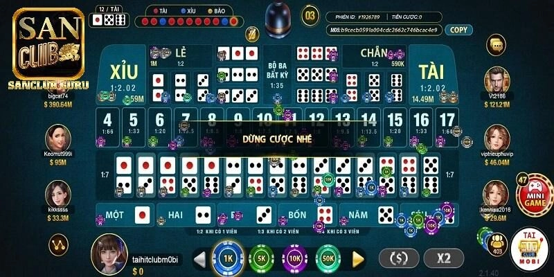 Bí kíp chơi Sicbo online luôn thắng