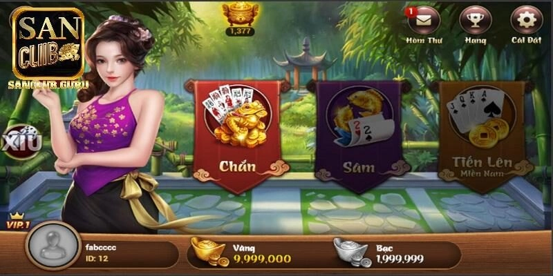 Các trò chơi nổi bật tại sảnh game bài Sanclub